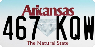 AR license plate 467KQW