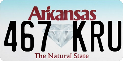 AR license plate 467KRU