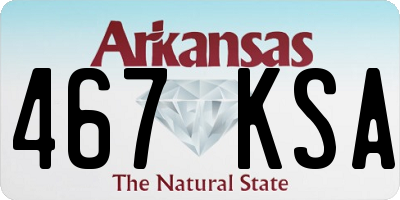 AR license plate 467KSA