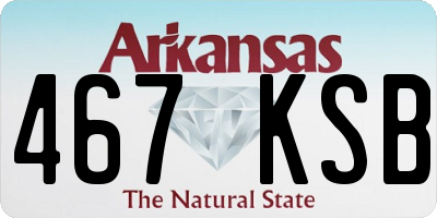 AR license plate 467KSB