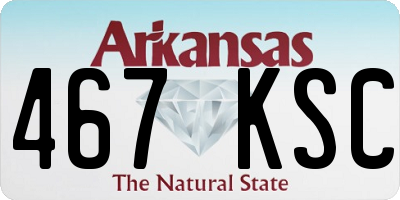 AR license plate 467KSC