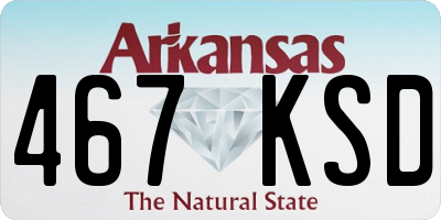AR license plate 467KSD