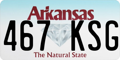AR license plate 467KSG