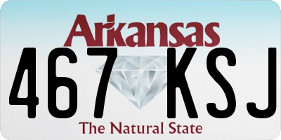 AR license plate 467KSJ
