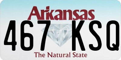 AR license plate 467KSQ