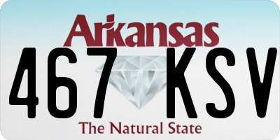 AR license plate 467KSV