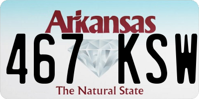 AR license plate 467KSW