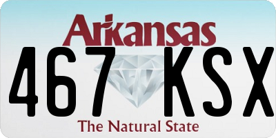 AR license plate 467KSX