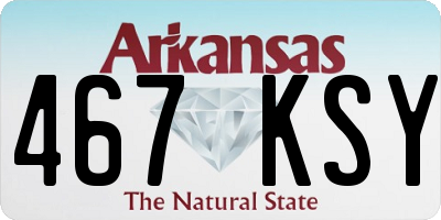 AR license plate 467KSY