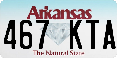 AR license plate 467KTA