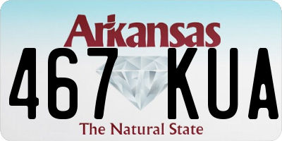 AR license plate 467KUA