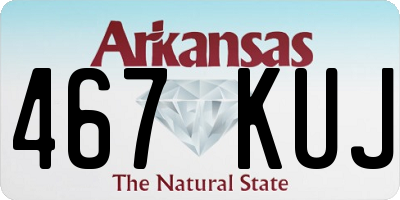 AR license plate 467KUJ