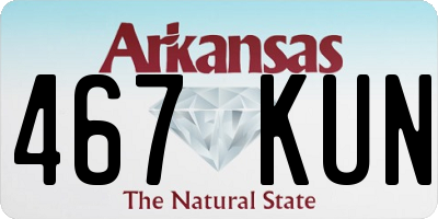 AR license plate 467KUN