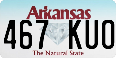AR license plate 467KUO