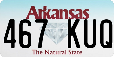 AR license plate 467KUQ