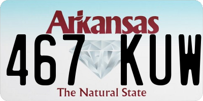 AR license plate 467KUW