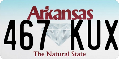 AR license plate 467KUX