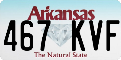 AR license plate 467KVF