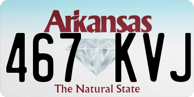 AR license plate 467KVJ