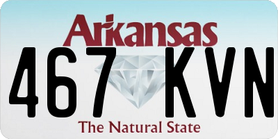 AR license plate 467KVN