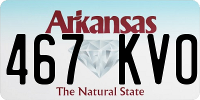 AR license plate 467KVO