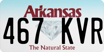 AR license plate 467KVR