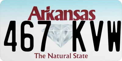 AR license plate 467KVW