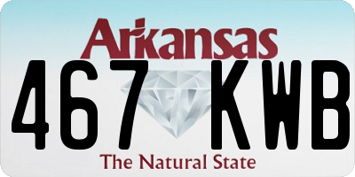 AR license plate 467KWB
