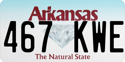AR license plate 467KWE
