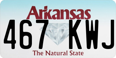 AR license plate 467KWJ