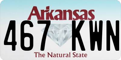 AR license plate 467KWN