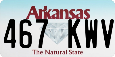 AR license plate 467KWV