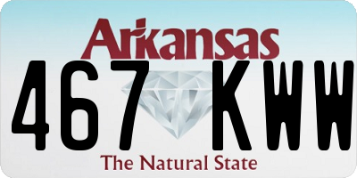 AR license plate 467KWW