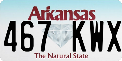 AR license plate 467KWX