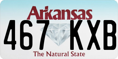 AR license plate 467KXB