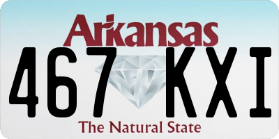 AR license plate 467KXI
