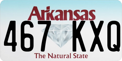 AR license plate 467KXQ