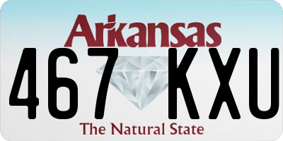 AR license plate 467KXU