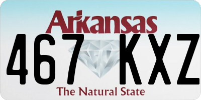 AR license plate 467KXZ