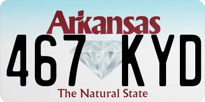AR license plate 467KYD