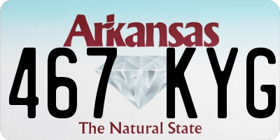 AR license plate 467KYG