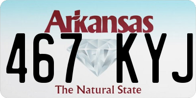 AR license plate 467KYJ