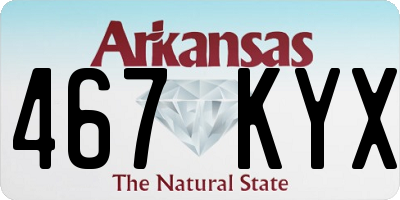 AR license plate 467KYX
