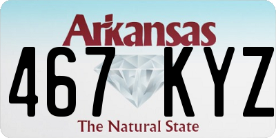 AR license plate 467KYZ