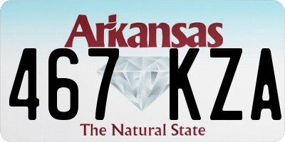 AR license plate 467KZA