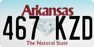 AR license plate 467KZD