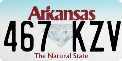 AR license plate 467KZV