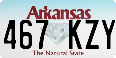 AR license plate 467KZY