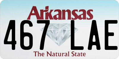 AR license plate 467LAE