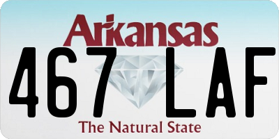 AR license plate 467LAF
